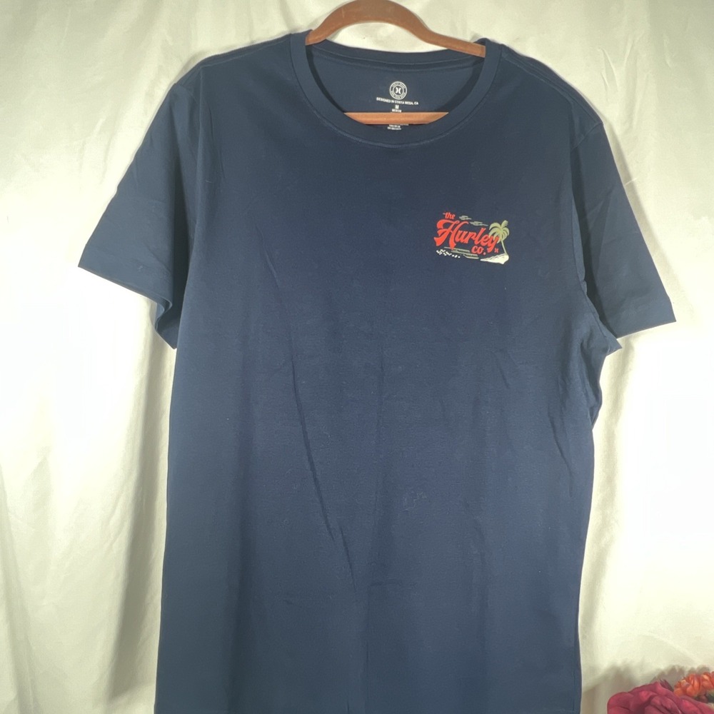 Hurley Navy Tshirt Men's W/logosize Medium